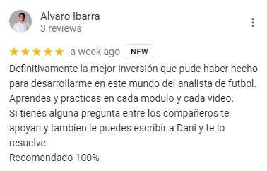 Captura agradeciendo el programa Analista 360