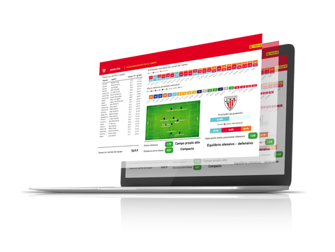 Captura del software Power BI aplicado al análisis de fútbol